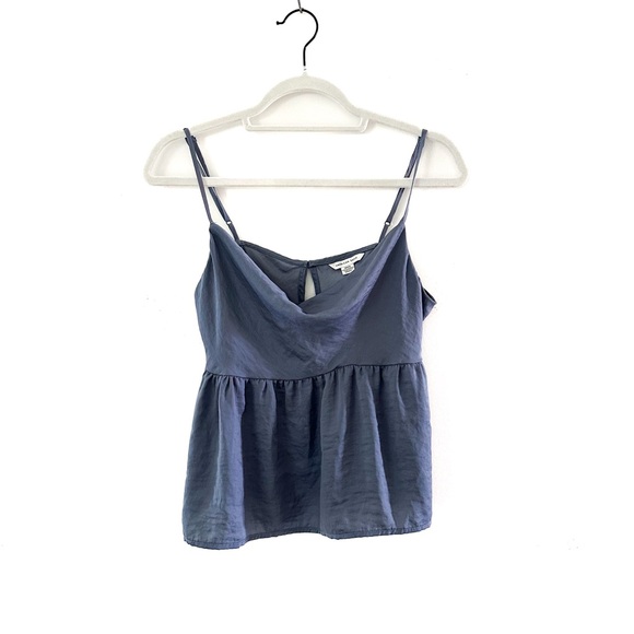 American Eagle Silky Spaghetti Strap Tank with Peplum - Size Medium - Picture 2 of 5